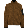 Braune Fleecejacke mit Reißverschluss und zwei Taschen