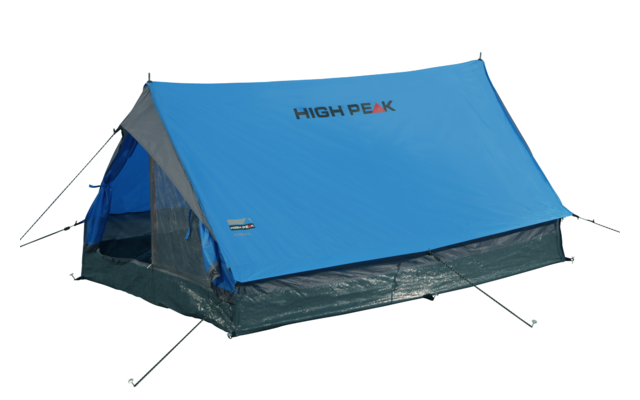 High Peak Minipack Tienda de campaña individual con techo para 2 personas azul/gris