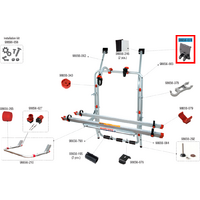  Fiamma Halteplatte oben passend f&uuml;r Carry-Bike VW T4 / VW T4 D Ersatzteilnummer 98656-074
