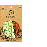 Bijen Wrap Vegan Plant Wax Doek 3-Pack Gemengde Kruidentuin