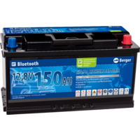 Batterie lithium Berger 150Ah dans un bo&icirc;tier 100Ah