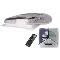 Berger Dachhaube Plus Fan mit Ventilationssystem 12 V 40 x 40 cm rauch