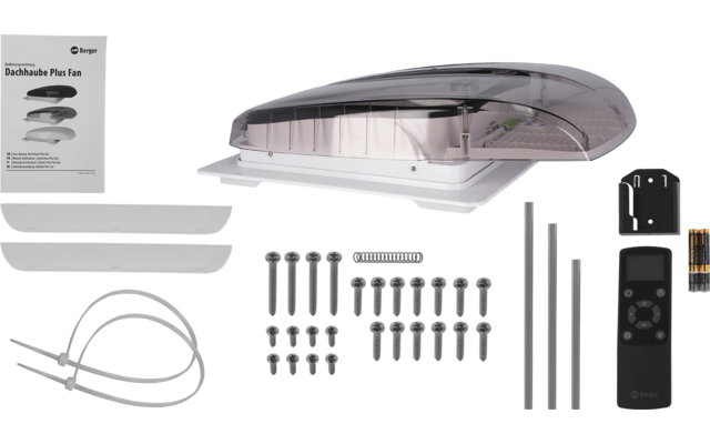 Produktbild Berger Plus Fan Dachhaube mit Ventilator & 12V LED-Beleuchtung 40 x 40 cm 1