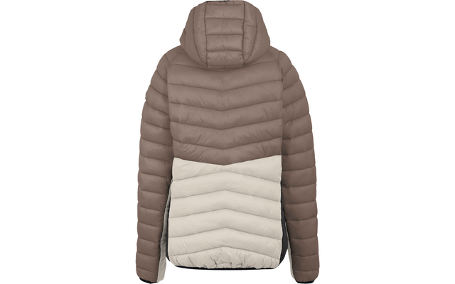 Leichte Steppjacke in Beige mit hellerem unteren Rückenbereich, Ansicht von hinten