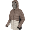 Damenjacke mit Kapuze, zweifarbig in Braun und Beige
