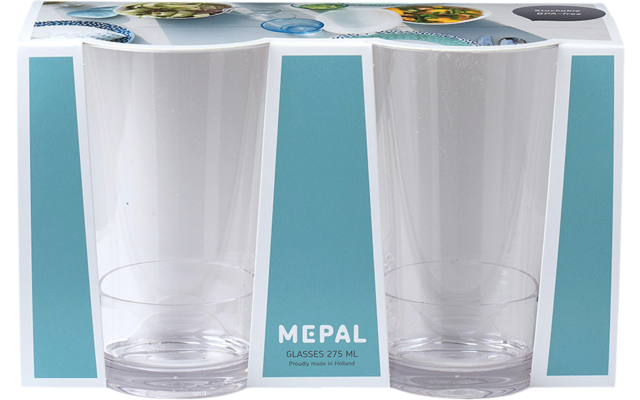 Mepal Flow kunststof glas 275 ml - 2-delige set