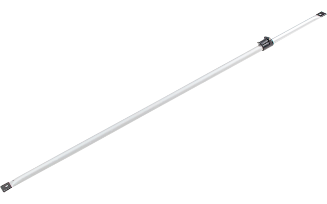 Lange weiße Stange mit grauen Enden auf weißem Hintergrund