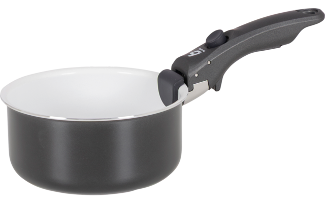 Petite casserole avec longue poignée noire