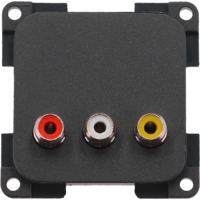 Connecteurs RCA femelle gris fonc&eacute; Inprojal System 10.000