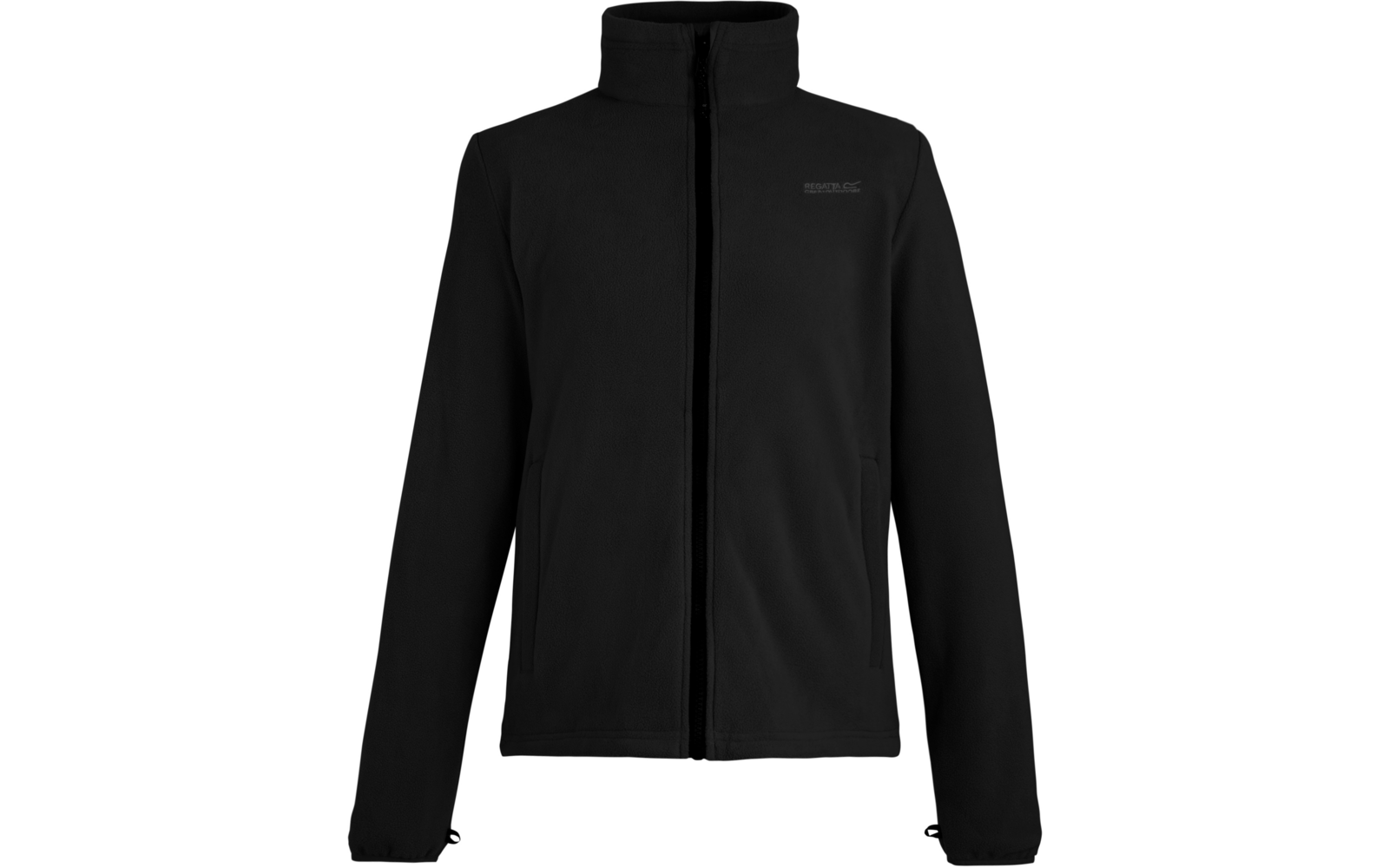 Schwarze Jacke mit Reißverschluss und Stehkragen