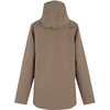 Beige Regenjacke mit Kapuze, Rückansicht