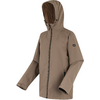 Beige Jacke mit Kapuze und langen Ärmeln
