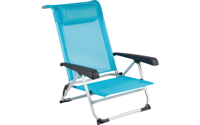 Bo-Camp silla de playa Saint-Tropez con almohada azul