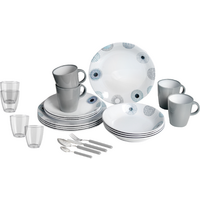 Brunner All Inclusive Melamin Deep sea Geschirrset Antirutsch, BPA-frei und bruchunempfindlich 36-teilig 