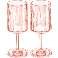 Koziol Superglass CLUB Nr. 4 Set van 2 300 ml transparent rosa quartz