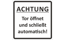Schütz Panneau de signalisation Attention la porte s'ouvre et se ferme automatiquement 100 x 100 x 0,5 mm