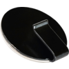 Runder schwarzer Magnet mit Metallclip