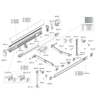 Fiamma retaining plate front panel for awning F45L / F45Ti L / ZIP F45L / ZIP F45Ti L - Fiamma spare part number 98655-037