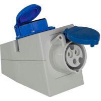 AS-Schwabe CEE Wand-Kombi-Dose 230V/16A 