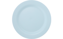 Blauw rond bord op witte achtergrond