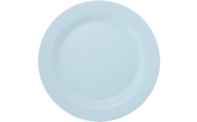 Blauw rond bord op witte achtergrond