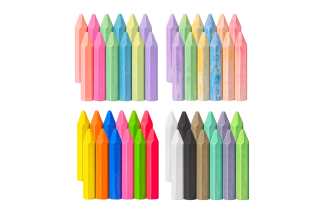 Produktbild alldoro Stra&szlig;enmalkreide Set 51-teilig bestehend aus 48 Kreiden mit 3 Haltern 1