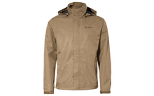 Veste beige avec capuche et fermeture éclair devant