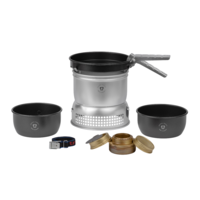 Set de cuisine de camping avec 3 pi&egrave;ces de br&ucirc;leur &agrave; gaz Trangiak&ouml;k 27 - 5 UL gris (Set 2) Trangia