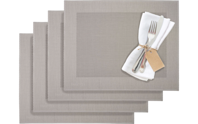 Westmark home placemats 42 x 32 cm taupe hell - 4-delige set