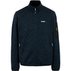 Dunkelblaue Strickjacke mit Reißverschluss und Stehkragen