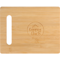 Planche à découper en bambou Berger "Camping Glück" (Bonheur du camping)