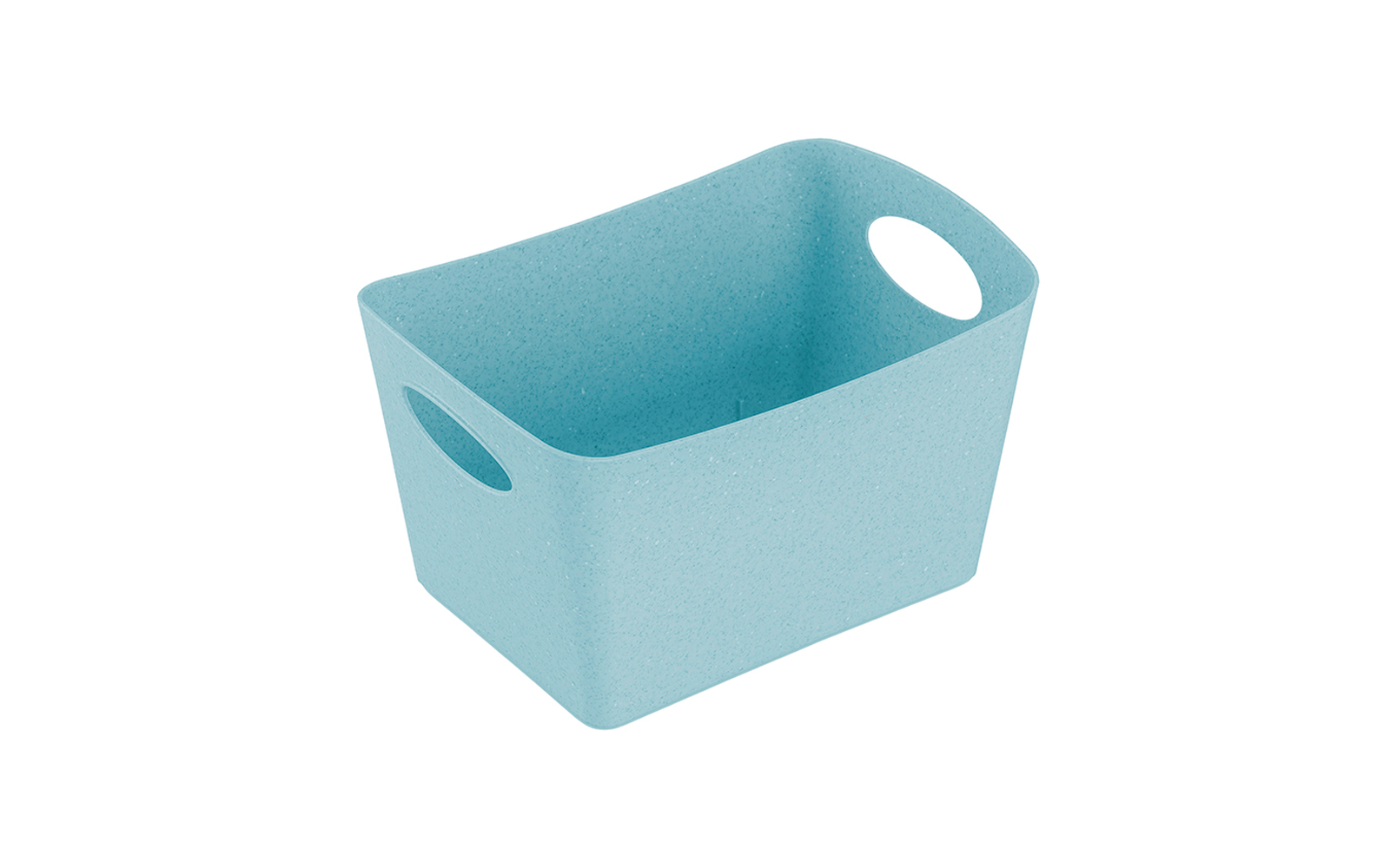 Blue storage basket with two handle openings