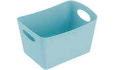 Blauwe opbergmand met twee handvatopeningen