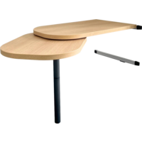 Sistema completo de mesas con tablero / tablero giratorio y bastidor de mesa VierTec