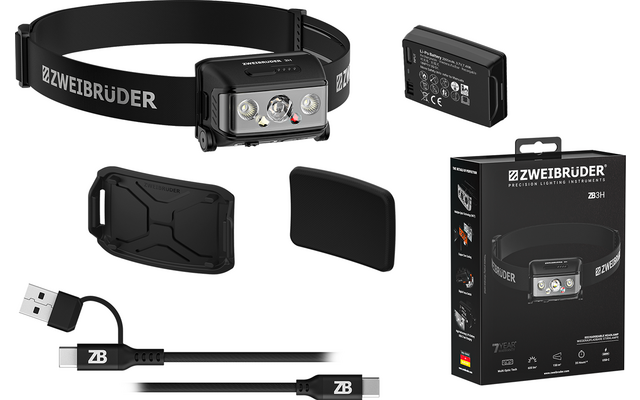 Produktbild Zweibr&uuml;der ZB3H  Stirnlampe mit Fokusfunktion 600 lm 1