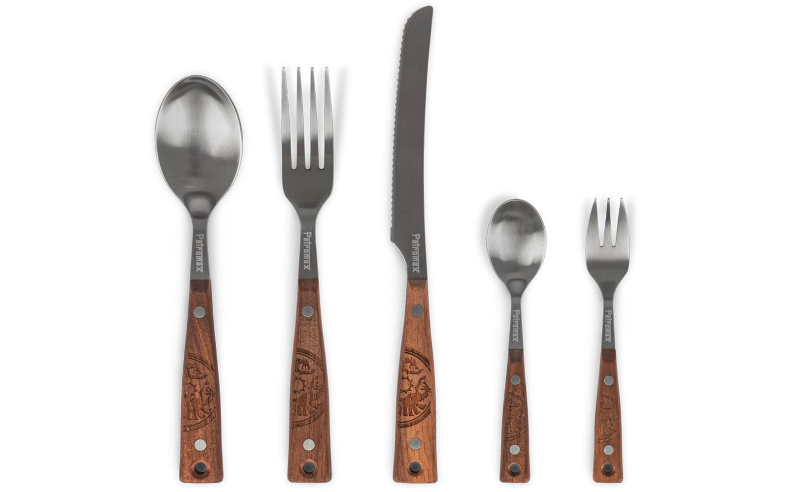 Produktbild Petromax Campingbesteck aus Walnussholz 5-tlg. 1