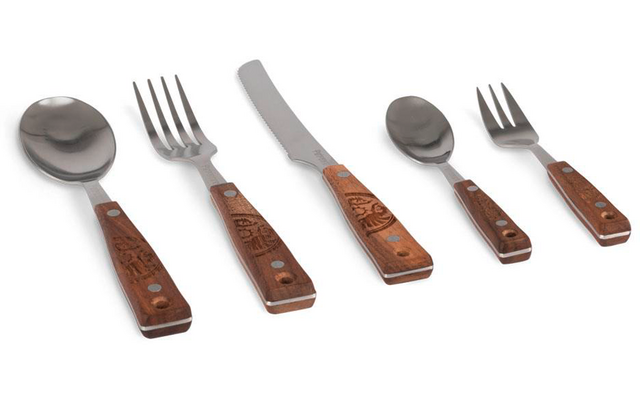 Produktbild Petromax Campingbesteck aus Walnussholz 5-tlg. 1