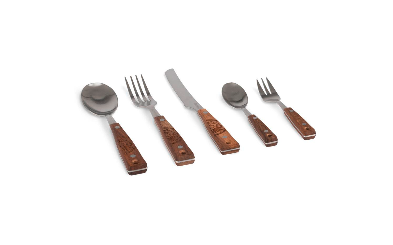 Produktbild Petromax Campingbesteck aus Walnussholz 5-tlg. 1