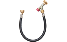 Favex gas hose with flow restriction