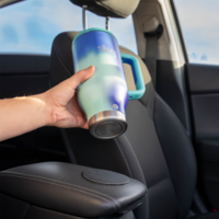 Silwy Magnet Tumbler Tazza sottovuoto in acciaio inox con manico e cuscinetto in metallo nano-gel 900 ml oceano