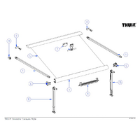 Thule Halterung  (Teleskoparm und Spannstange)