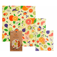 Paquete mixto de 3 pa&ntilde;os de cera de abeja Fruta fresca Bees Wrap