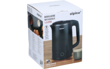 155544 - Alpina Wasserkocher 1,5 Liter 1850–2200 W Edelstahl schwarz