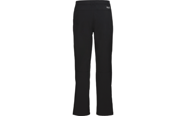 Schwarze Hose mit weitem Bein auf weißem Hintergrund
