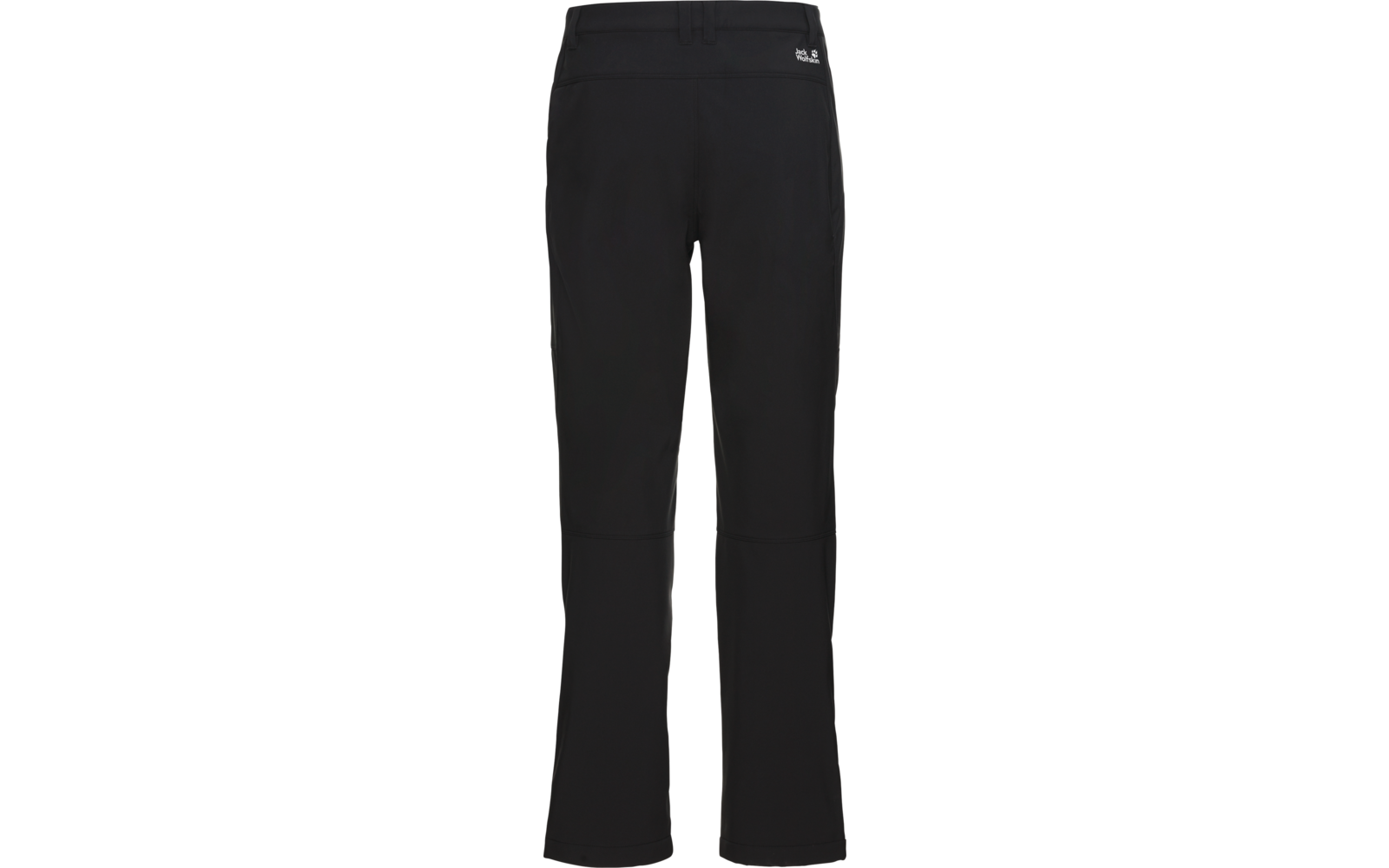 Schwarze Hose mit weitem Bein auf weißem Hintergrund