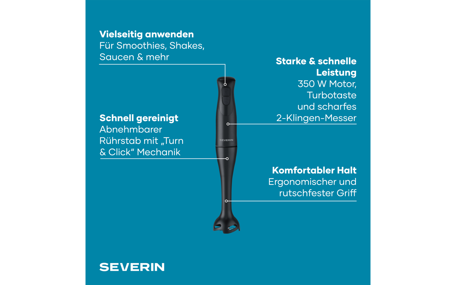 Image du produit Severin Stabmixer 350 Watt 1