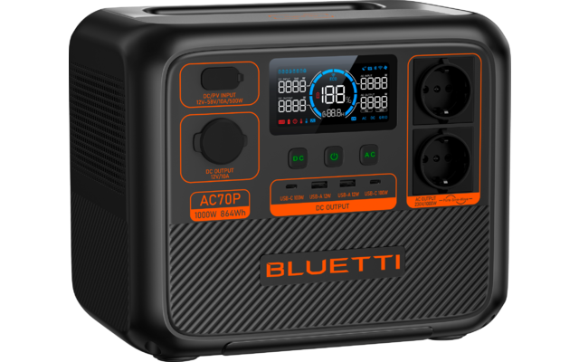 BLUETTI Portable Power Station AC70P-Black-EU