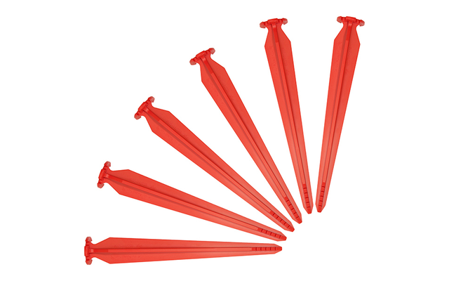 Zwitserse Piranha RT220 tentharingen rood 22 cm Set van 6 in zakje