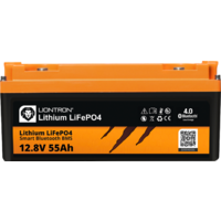 Batterie lithium Liontron LiFePO4 Smart BMS Marine avec surveillance Bluetooth 12,8 V / 55 Ah