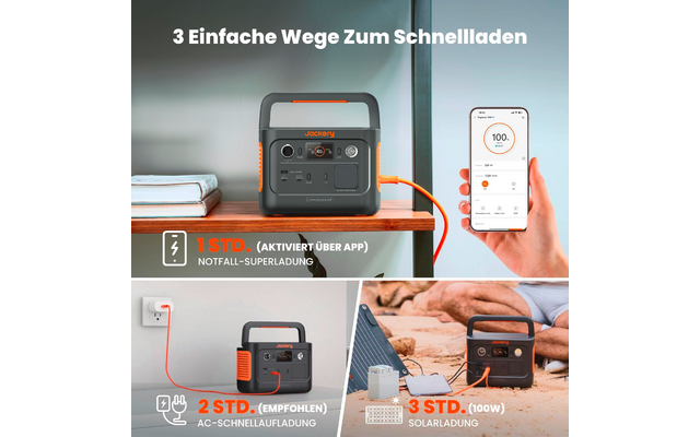 Produktbild Jackery Explorer 240 V2 Tragbare Powerstation 256 Wh / 300 W 1